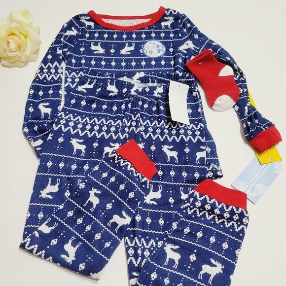 Nwt Max and Olivia boys Christmas pajama set.4T - Picture 1 of 6